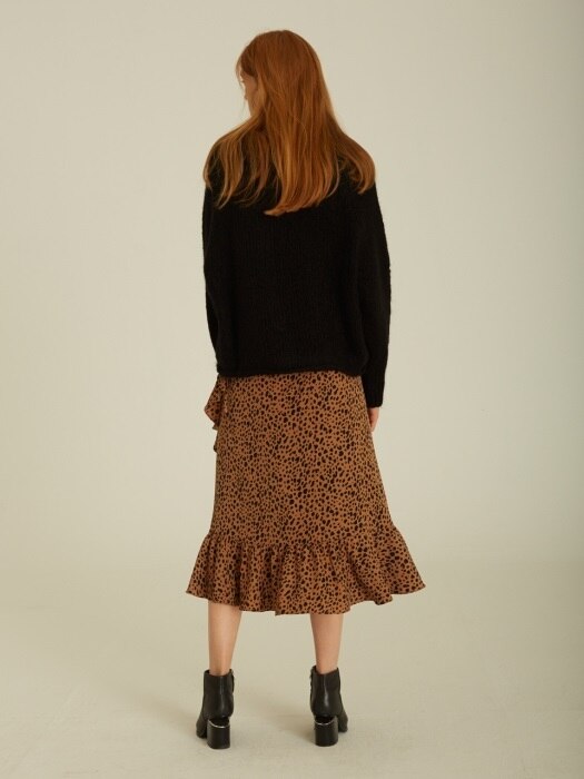 Stella Leopard Ruffled Wrap Skirt