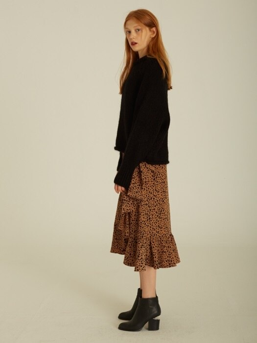 Stella Leopard Ruffled Wrap Skirt