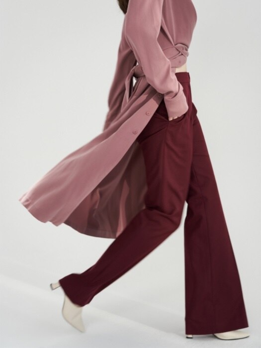 Flared Pants_Burgundy