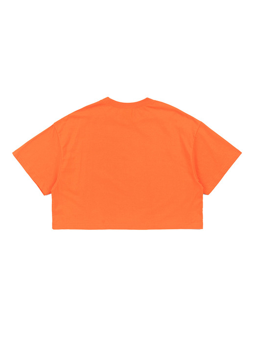 BRUSH LOGO CROP T-SHIRT (ORANGE)