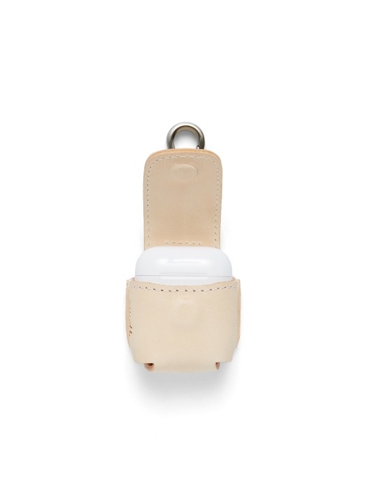 Leather Airpods Case Beige