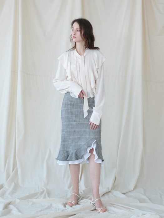 Linen Check Skirt