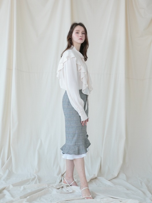 Linen Check Skirt