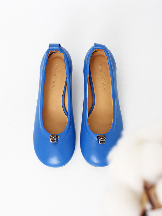 Ngela round toe stopper flatshoes_blue
