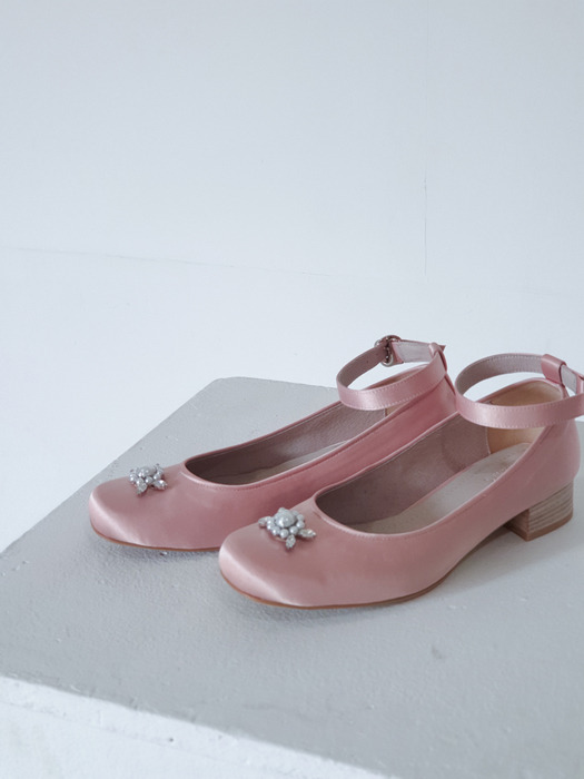 Pearl Ballerina Shoes (Coral Pink)