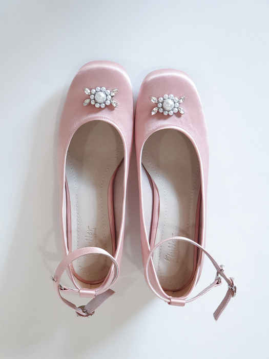 Pearl Ballerina Shoes (Coral Pink)