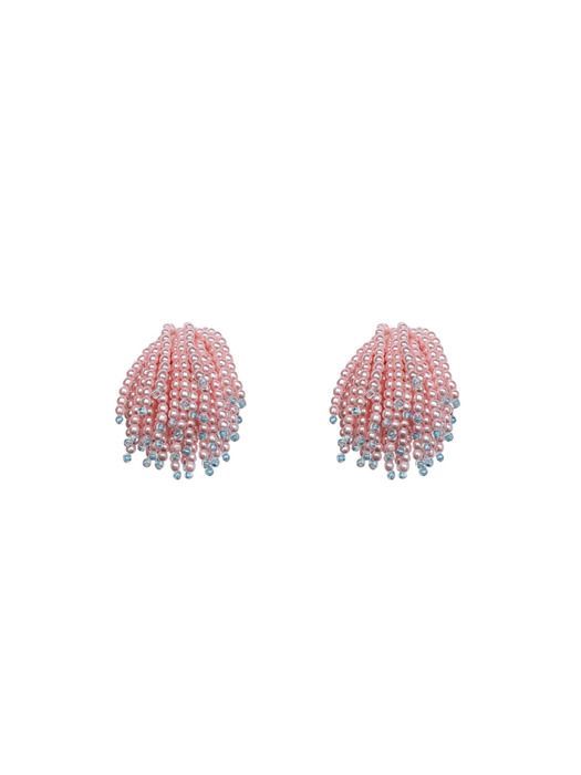 Cotton coral earrings