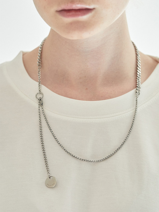 SILVER metal point necklaces(LA010)