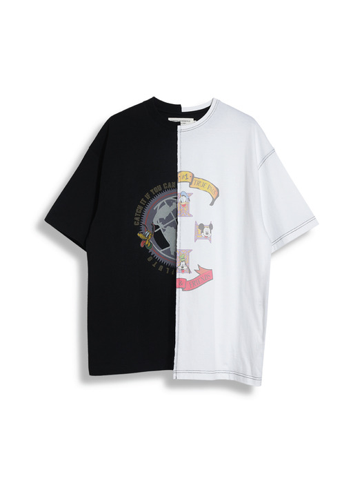 MICKEY AND FRIENDS BLACK&WHITE T-SHIRTS