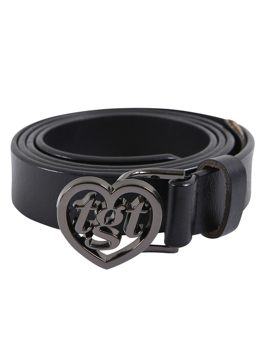 HEART LOGO BELT_BLACK