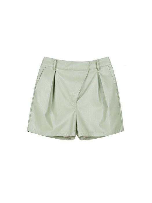 ANNA VEGAN LEATHER SHORTS apa345w(MINT)