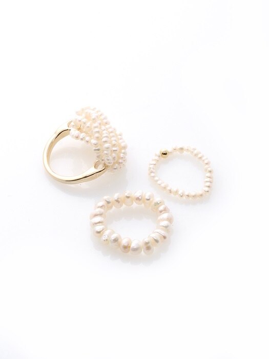 Natural Pearl Ring Set