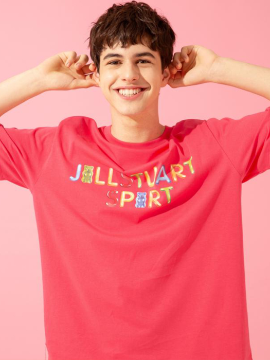 [HAPPINESS] HARIBO X JILLSTUART SPORT 로고 세미 오버 티셔츠 UNI JMTS0C481P2