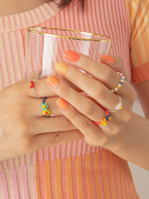 (3set)Summer&joy beads ring