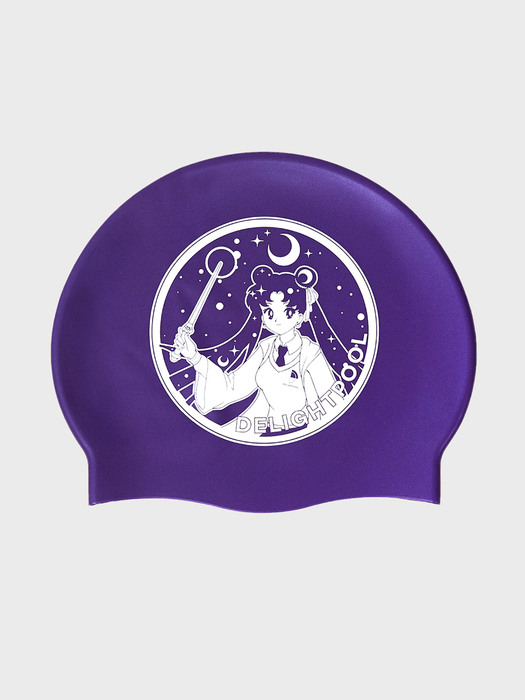 Moon Crystal Power swim cap - Twinkle purple