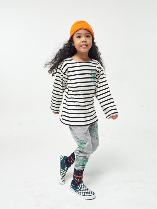 KIDS-LONG SLEEVE-STRIPE-IVORY