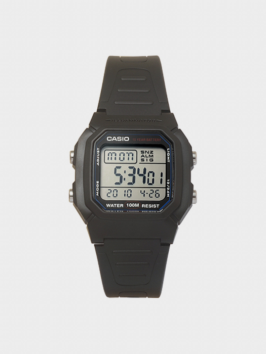 CASIO 카시오 W-800H-1A 남여공용 우레탄밴드 디지털시계