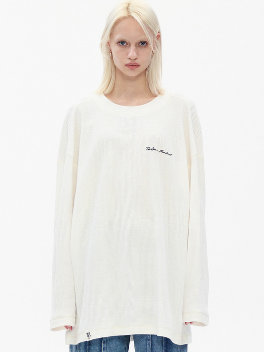 STITCH OVERSIZED T-SHIRT, WHITE