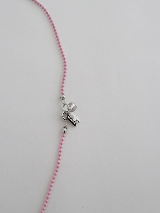pink ball necklace