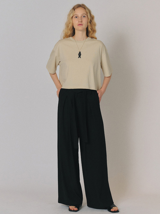 CROP GIZA TOP [L/BEIGE]