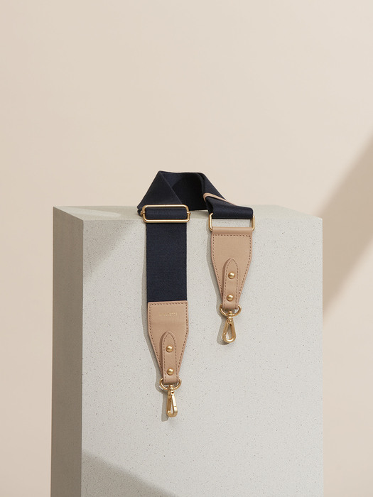 Ette Webbing Strap, Sand/Navy