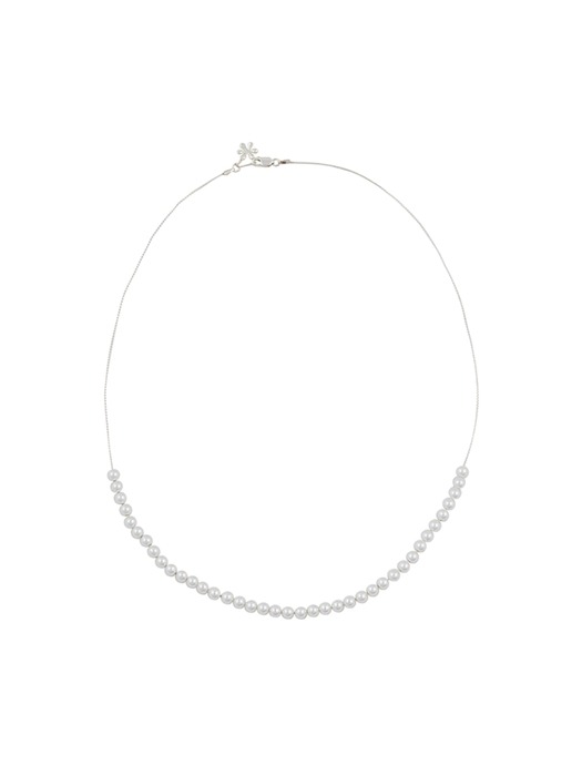 Half Pearl Necklace S (92.5% silver)