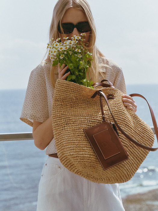 HAND-MADE RAFFIA SHOPPER BAG TAN_UDBA1E211I2