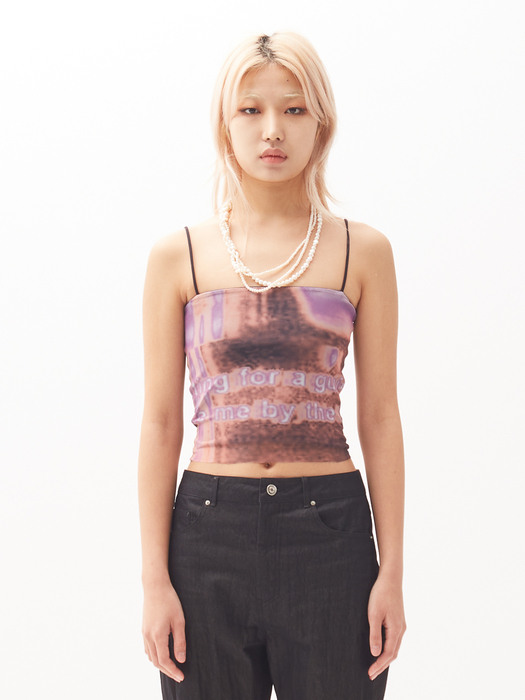 REVERSIBLE IAN PRINTED TOP / BLACK