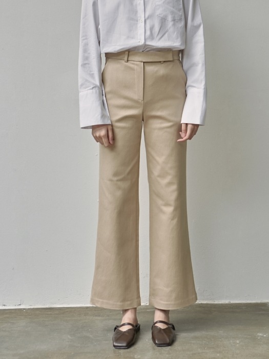 MODERN COTTON PANTS_BEIGE