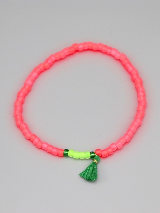 Neon color point tassle beads Bracelet 네온컬러 포인트 태슬 비즈 팔찌 5color