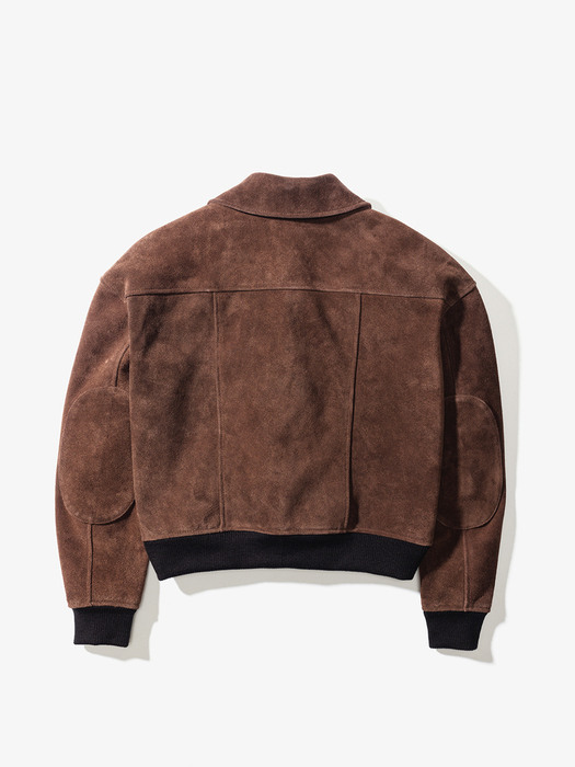 Suede Blouson Jumper (DARK BROWN)