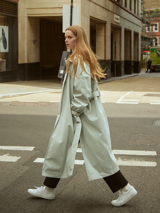 LR SLIT TRENCH COAT(MINT)