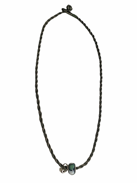 khaki rope pendent necklace