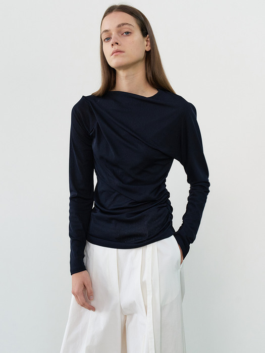 Wrapping Top, Dark Navy