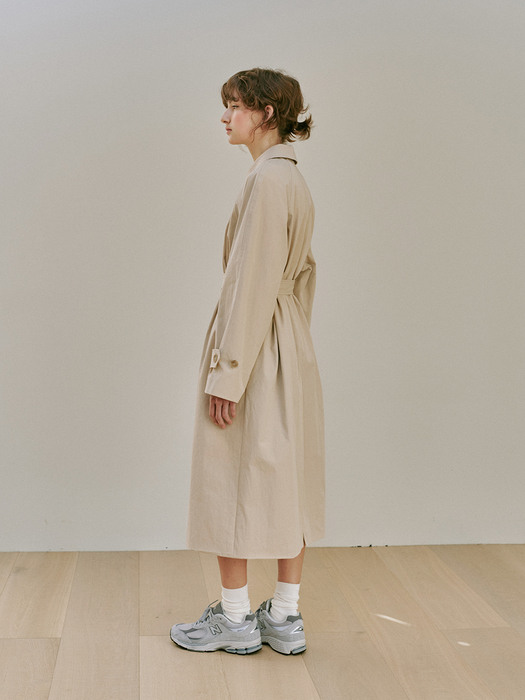 1.33 One button trench coat (Creamy beige)