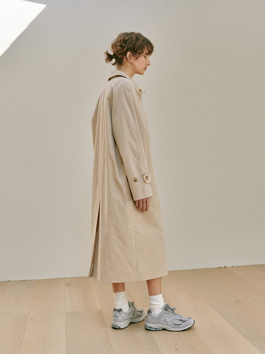 1.33 One button trench coat (Creamy beige)