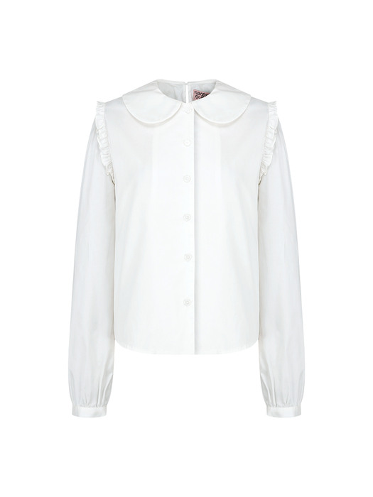 BACK RIBBON BLOUSE (WHITE)