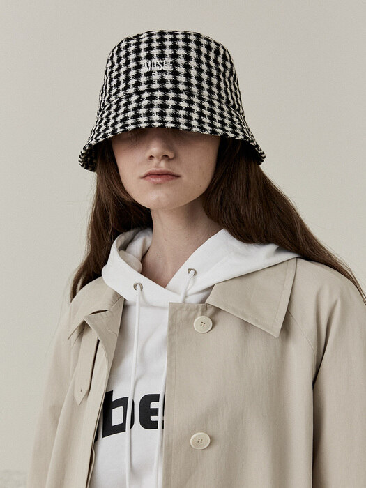 [Fabric From JAPAN] Tweed Bucket Hat_Gingham Check