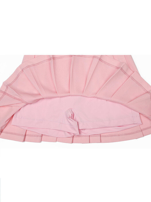22SS.ver H Logo Pleated Tennis Skirt_Pink
