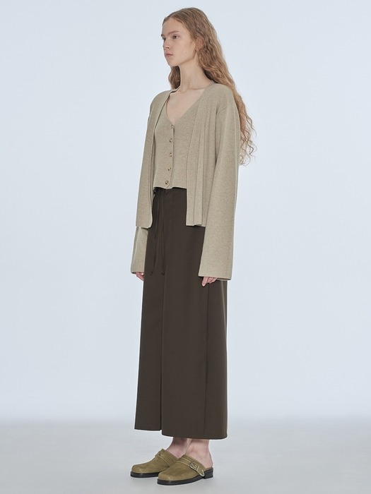 VEST LAYERED KNIT CARDIGAN (beige)