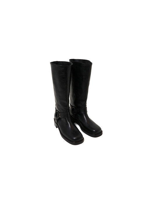 45mm Trinity Motocycle Long Boots (BLACK)