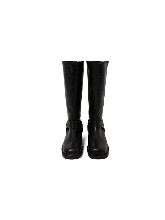 45mm Trinity Motocycle Long Boots (BLACK)