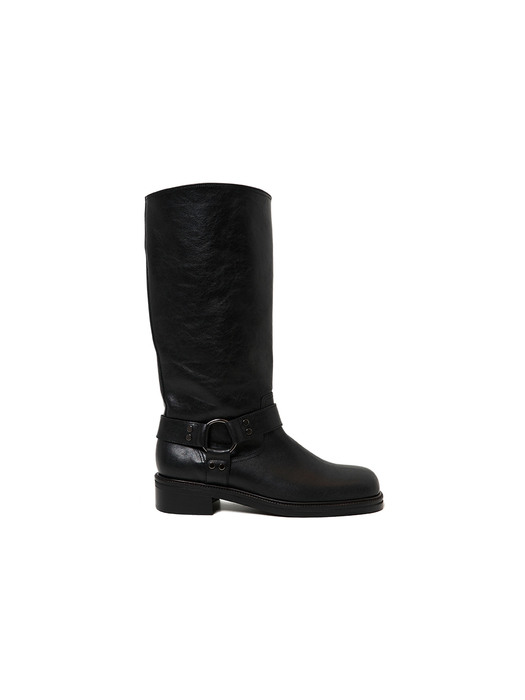 45mm Trinity Motocycle Long Boots (BLACK)