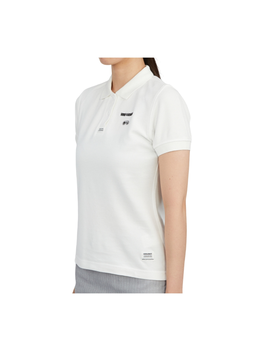 아이콘 HCW 2A AP01 WHITE 여자 골프 카라 반팔티셔츠