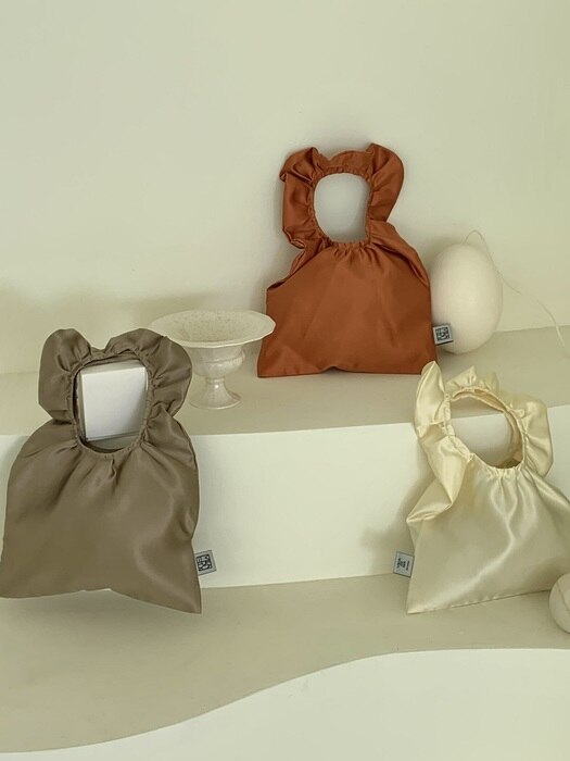 silk frill tote bag small (5colors)