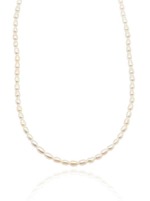 Essence Fresh-Water Pearl Silver Necklace In408 [Silver]
