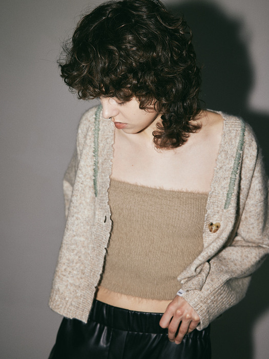 Point Detail Cardigan Oatmeal