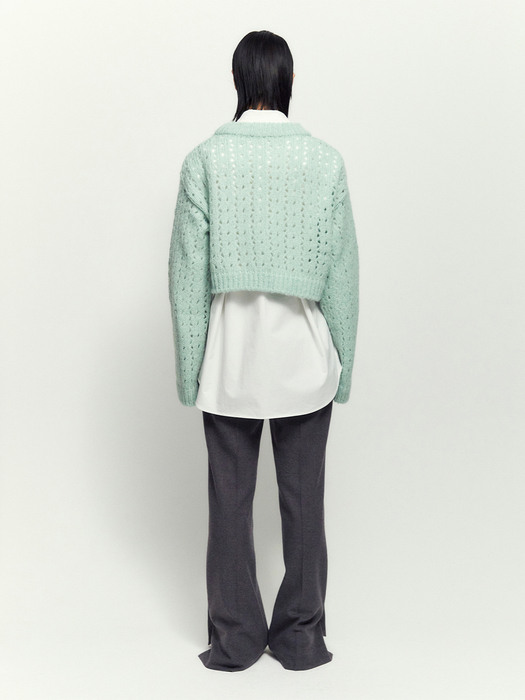 Pullover Crop knit - Mint