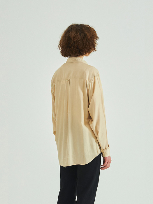 LOOSE FIT MILLITARY SHIRT BEIGE