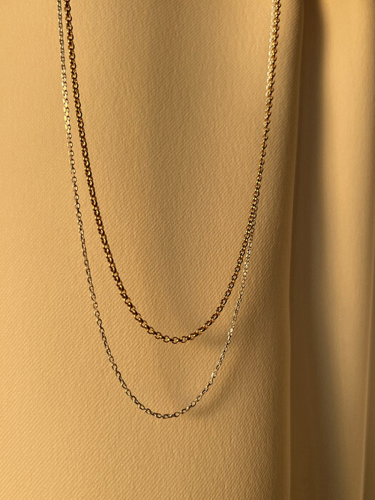 [925silver] Combie layered necklace